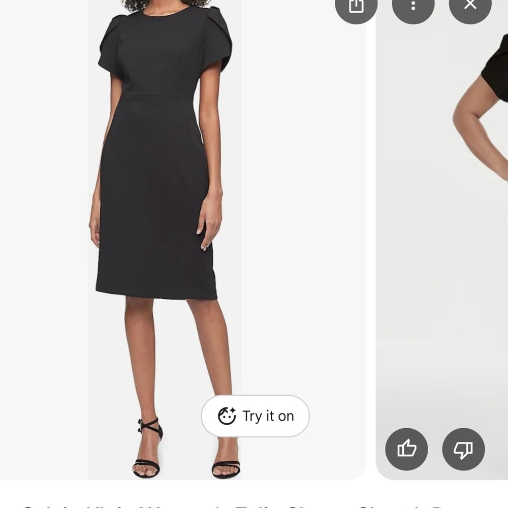 Calvin Klein Black Midi Dress
